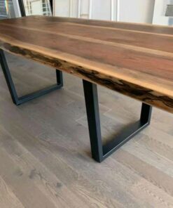 8ft x 3.5ft Live Edge Walnut Dining Table 4
