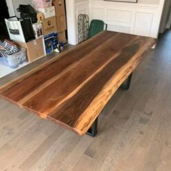 8ft x 3.5ft Live Edge Walnut Dining Table 3