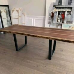 8ft x 3.5ft Live Edge Walnut Dining Table 1