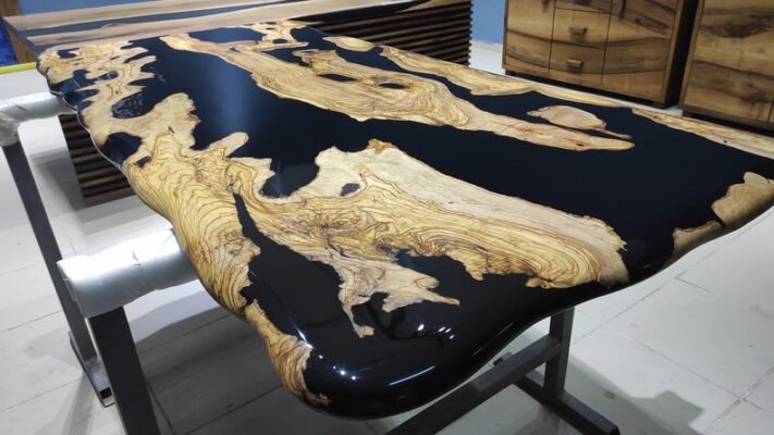 Epoxy Live Edge Dining Table