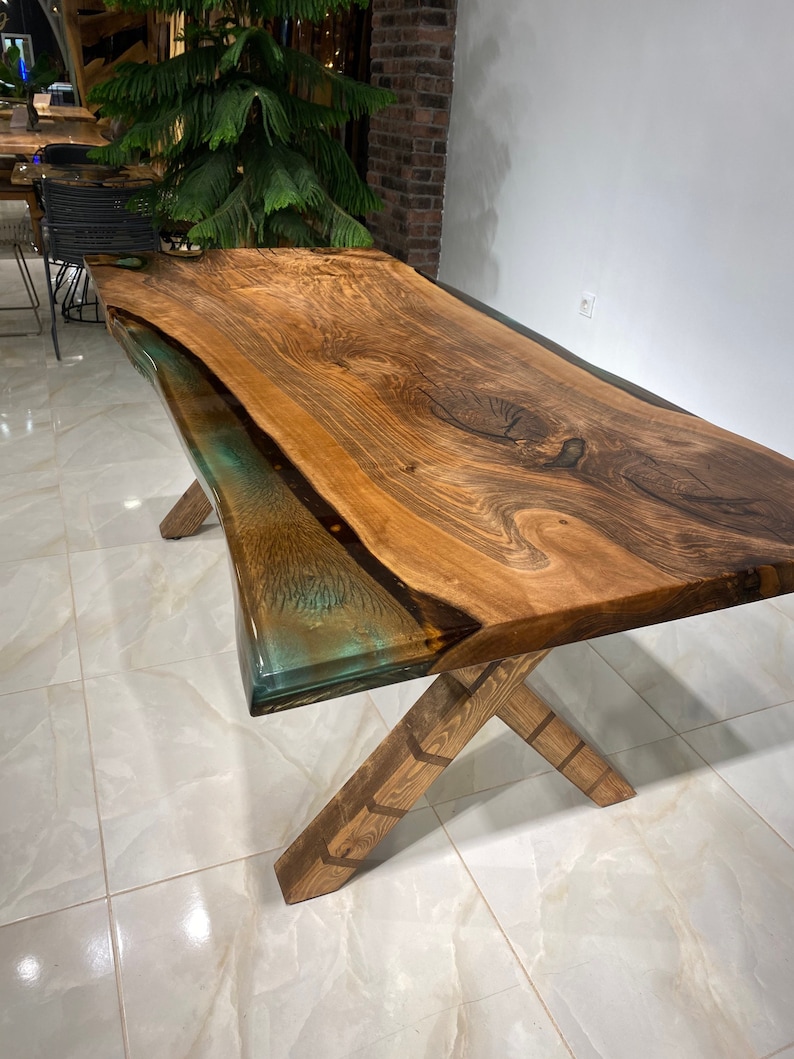 Mosaic Epoxy Table Top With Acacia Wood , Dining/coffee/bartop Table, Live  Edge Wooden Table, Resin River Table Customisable -  Canada