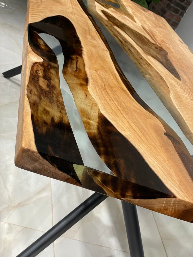 Custom Epoxy Table Clear Epoxy River Table Woodify Canada