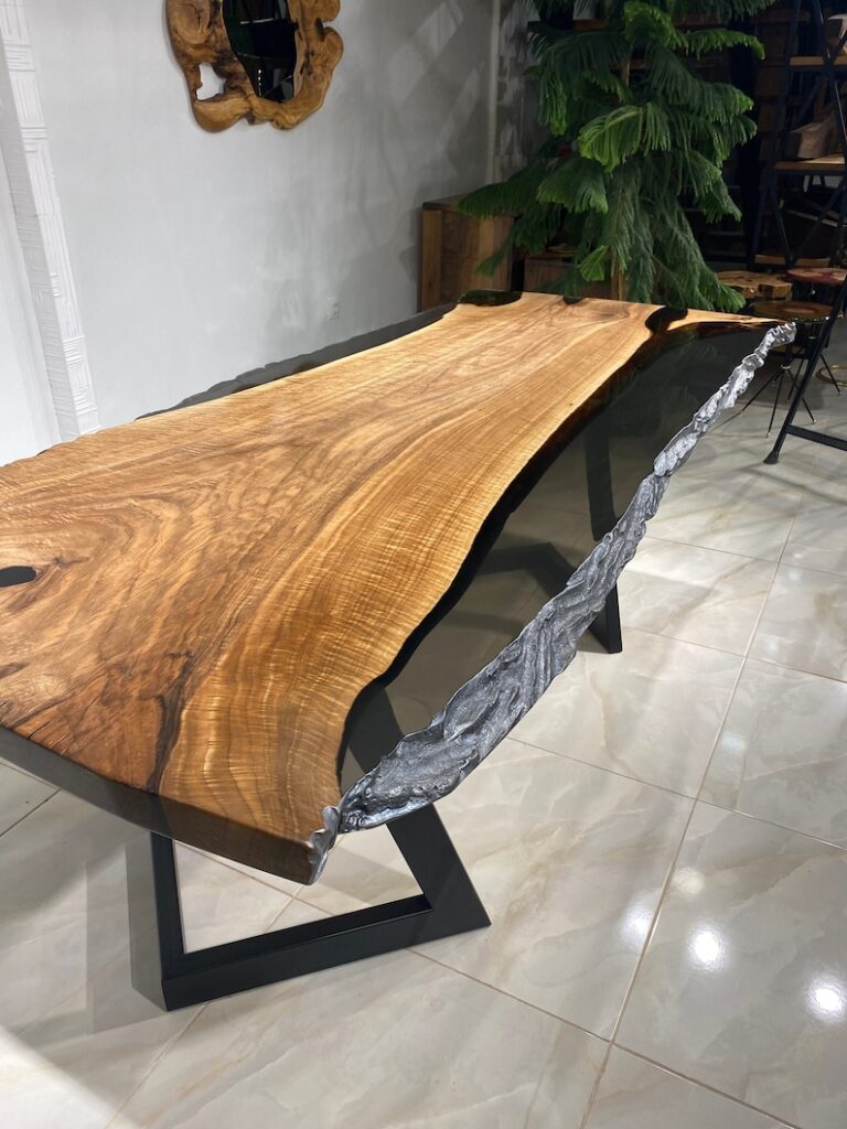 Smoke Epoxy Table, Custom Resin Table Woodify Canada