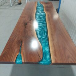 Large Walnut 12ft x 4ft Epoxy River Dining Table