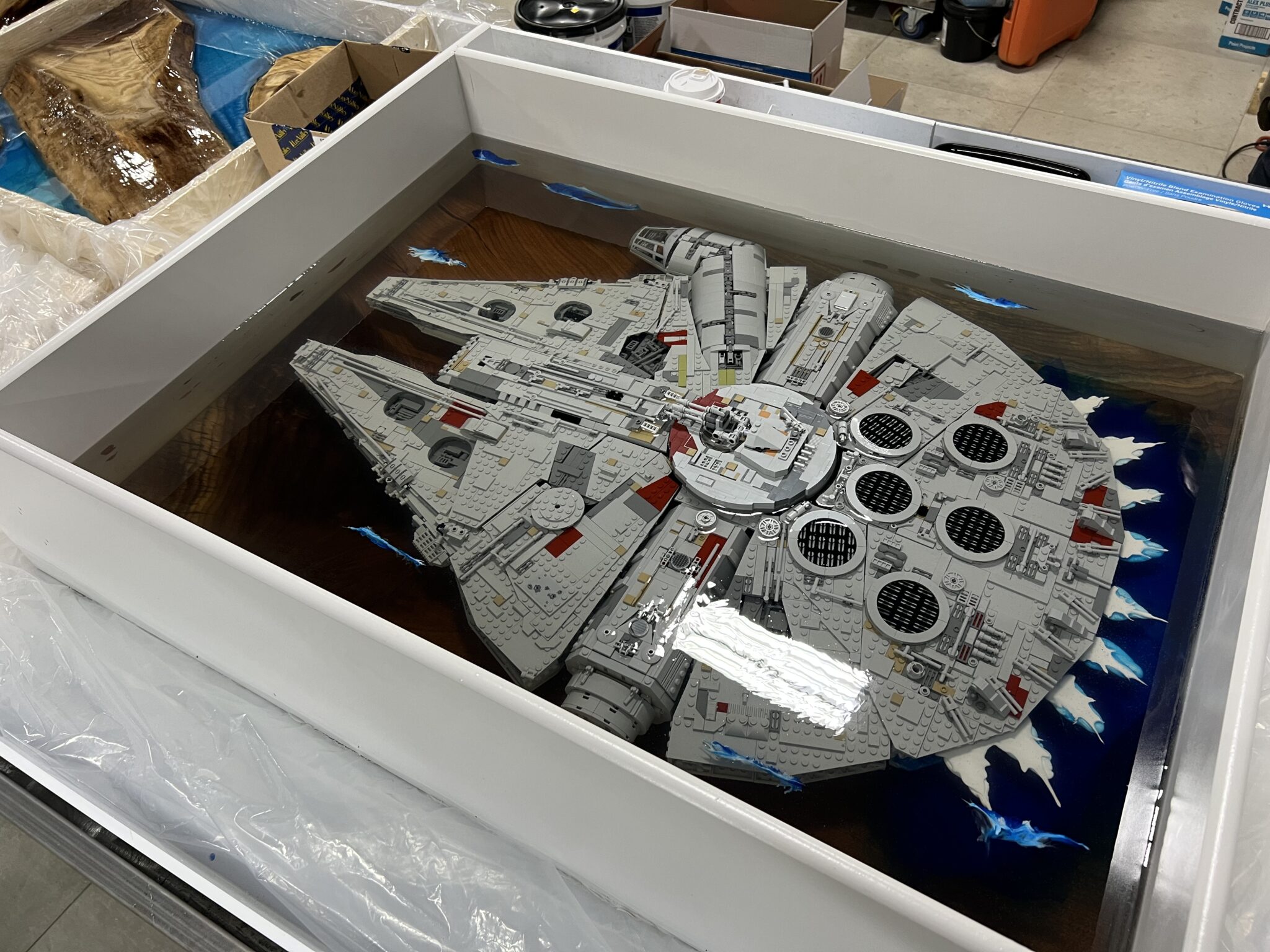 Star Wars Millennium Falcon Epoxy Table Woodify Canada