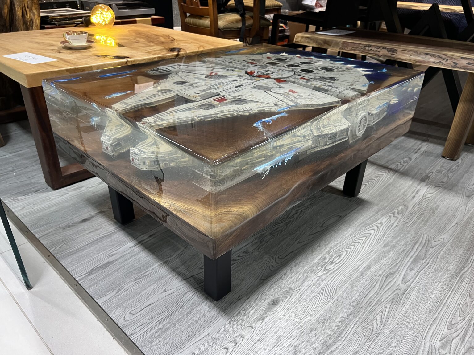 Star Wars Millennium Falcon Epoxy Table Woodify Canada