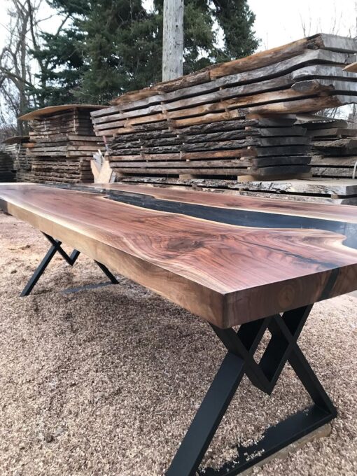 Custom 9ft Epoxy River Table from Woodify 1