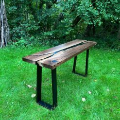 5ft x 18" Epoxy River Console Table - Woodify Canada 1