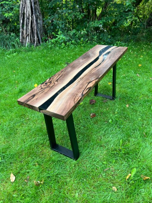 5ft x 18" Epoxy River Console Table - Woodify Canada 12