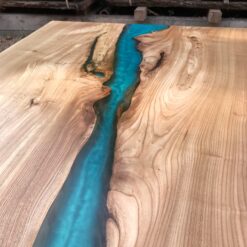 5ft x 5ft Square Epoxy River Coffee Table - Woodify Canada