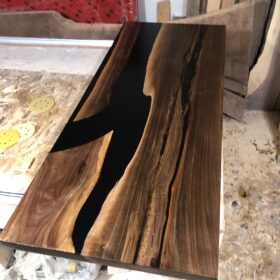 Black Walnut Black Epoxy 5ft x 2.5ft Dining Table