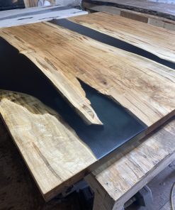 5ft x 5ft Ambrosia Maple Epoxy River Coffee Table - Woodify