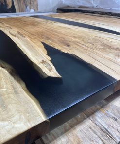 5ft x 5ft Ambrosia Maple Epoxy River Coffee Table - Woodify 2