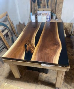6ft x 4ft Black Walnut Epoxy River Table 1