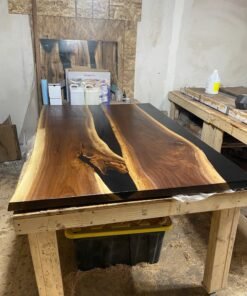 6ft x 4ft Black Walnut Epoxy River Table