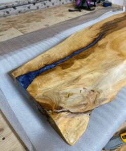 40"x12" Maple + Epoxy Highlights Console Table 3
