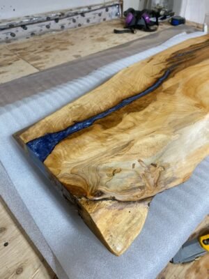 40"x12" Maple + Epoxy Highlights Console Table 3