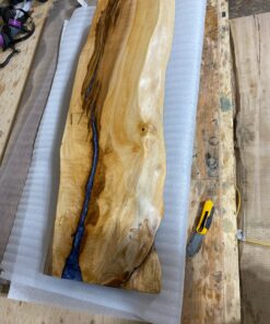 40"x12" Maple + Epoxy Highlights Console Table 4
