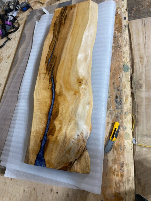 40"x12" Maple + Epoxy Highlights Console Table 4