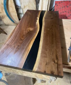 49" x 25.5" Black Walnut + Epoxy Kitchen Counter Top Custom made to order woodify 1