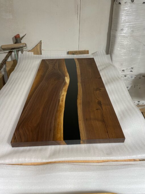49" x 25.5" Black Walnut + Epoxy Kitchen Counter Top Custom made to order woodify 3