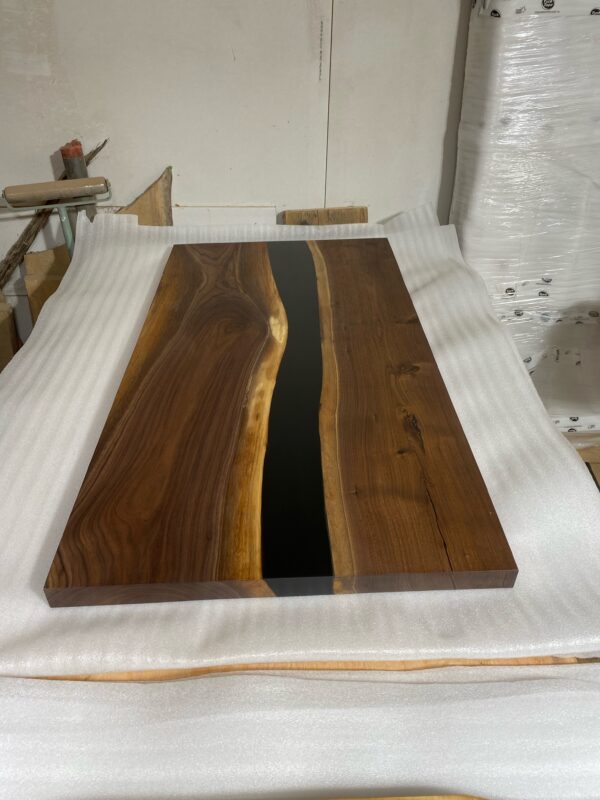 49" x 25.5" Black Walnut + Epoxy Kitchen Counter Top Custom made to order woodify 3