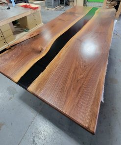 Black Walnut Epoxy River Conference Table 9ft x 4ft Woodify 1
