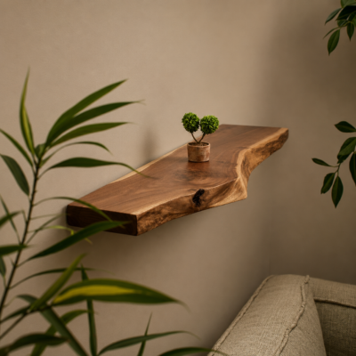 black walnut live edge shelving high variance
