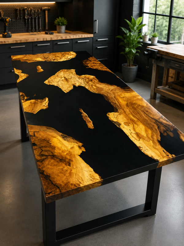 burl epoxy river boardroom table